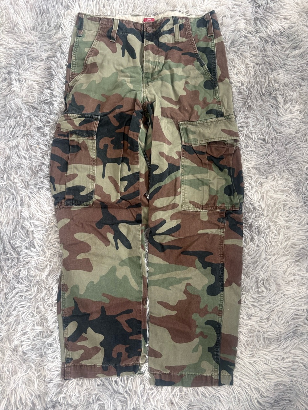 Camo Cargo Pants - Green Brown Black